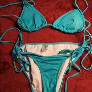 Venus turquoise "aqua reef" string bikini size 4, worn once